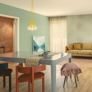 Malermeisterin Kogge - Wohnzimmer in Retro - Türkis
