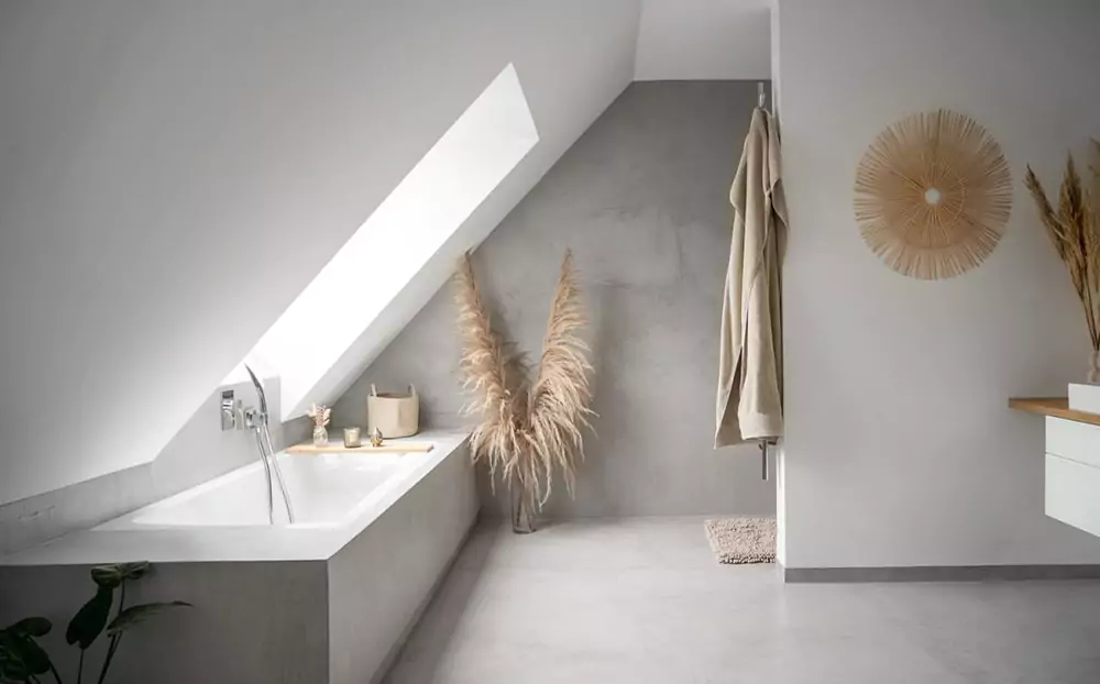 Malermeisterin Kogge - Badezimmer Boho Style grau